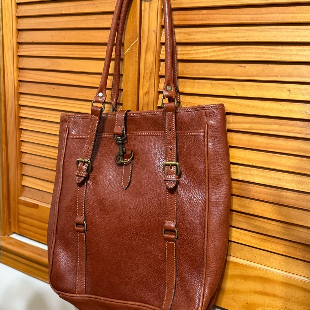 Levenger made in England leather tote